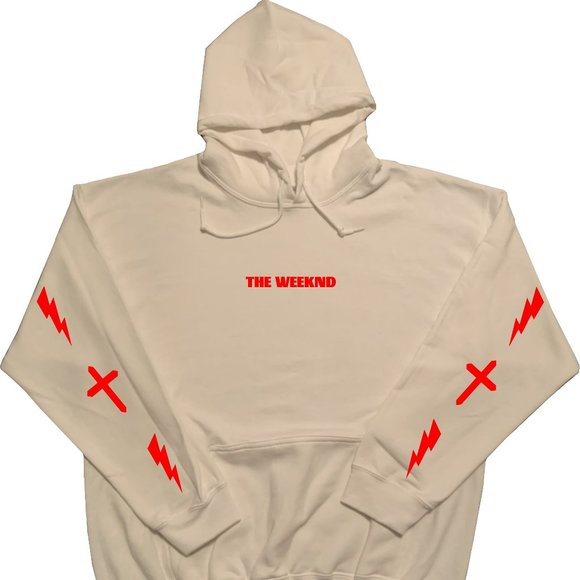 Shirts The Weeknd Cross And Lightning Design White Hoodie Poshmark